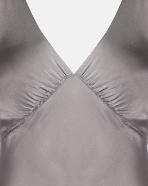 Grey Silk Slip